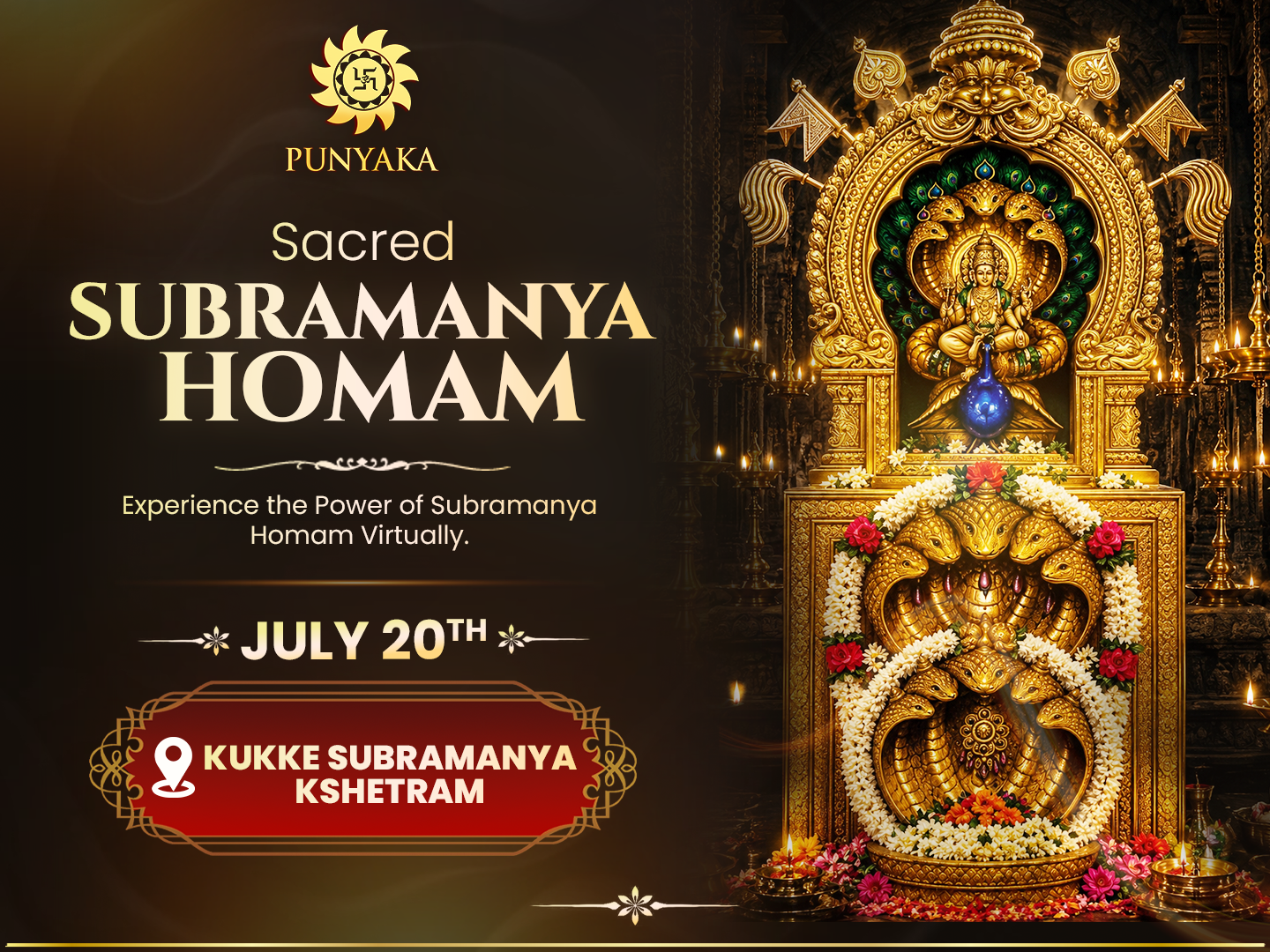 Subramanya Homam on Skanda Shasti at Kukke